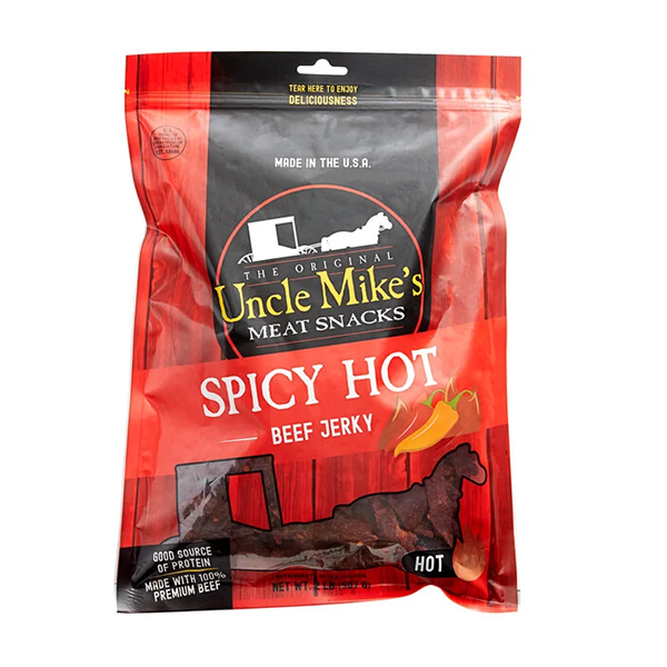 Uncle Mike's Spicy Hot Beef Jerky (2 pounds) – Beresfords Uncle Mike's Spicy Hot Beef Jerky (2 pounds) – Beresfords
