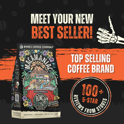 Bones Coffee Company - Frosted Pumpkin Roll Coffee | 12oz | Whole Bean & Ground