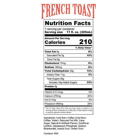 Bones Coffee Company - French Toast Cold Brew