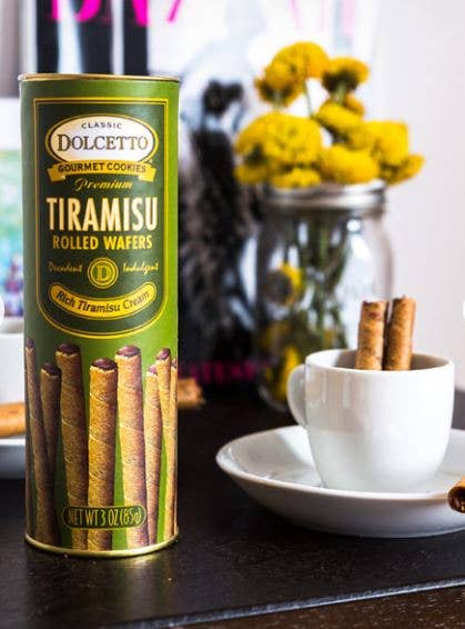 Sunflower Food Company - DOLCETTO TIRAMISU WAFER ROLLS (3 oz canister)