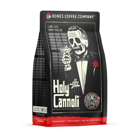 Bones Coffee Company - Holy Cannoli Flavored Coffee | 12oz | Whole Bean & Ground