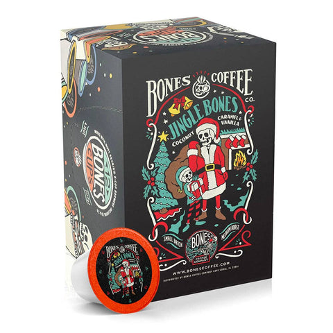Bones Coffee Company - Jingle Bones Christmas Coffee Pods | 12 | Flavored Coffee