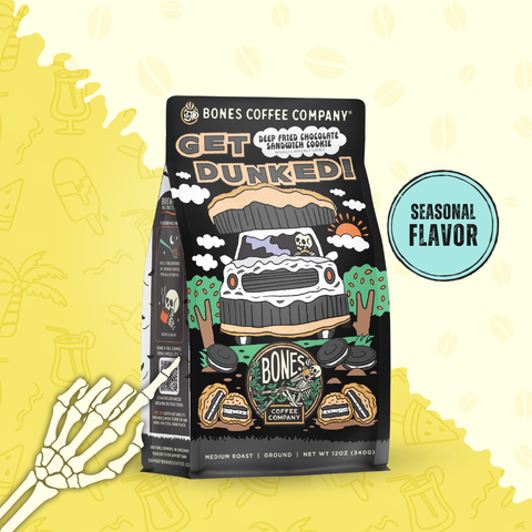 Bones Coffee Company - Get Dunked! Flavored Coffee | 12oz | Whole Bean & Ground