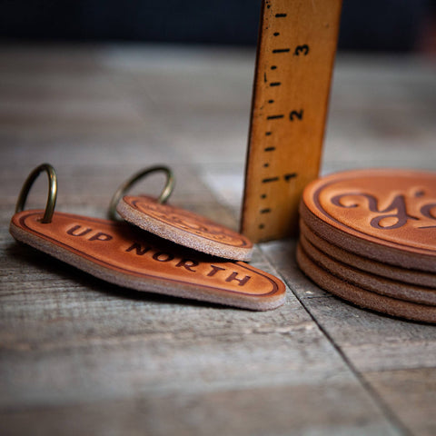 Sugarhouse Leather - American Flag Leather Coaster