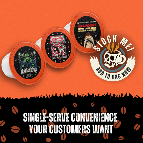 Bones Coffee Company - S'morey Coffee Pods | 12 Count | Flavored Coffee Pods