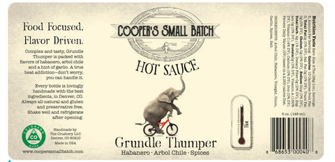 Cooper's Small Batch Hot Sauce - Grundle Thumper Habanero Hot Sauce