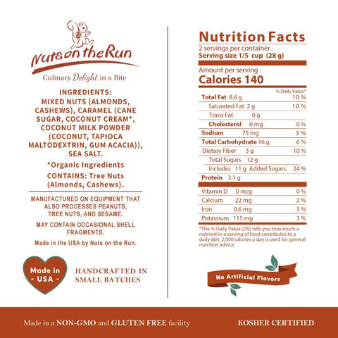 Nuts On The Run - Coconut Caramel Glazed Nuts
