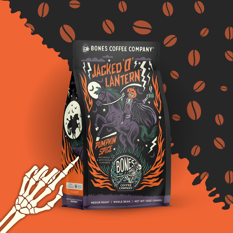 Bones Coffee Company - Jacked O Lantern Coffee | 12oz | Whole Bean & Ground