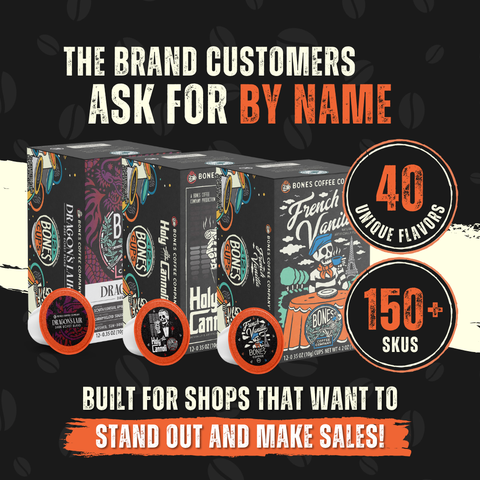 Bones Coffee Company - Frosted Pumpkin Roll Coffee Pods | 12 | Flavored Coffee