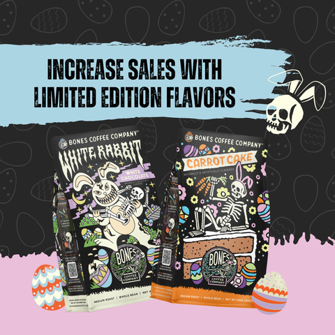 Bones Coffee Company - White Rabbit Easter Flavored Coffee | 12oz | Ground & Whole