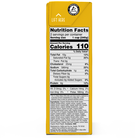 Kettle & Fire - Butter Chicken Keto Bone Broth 16.9oz