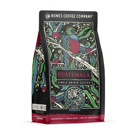 Bones Coffee Company - Guatemala Single-Origin Coffee | 12oz | Whole Bean & Ground