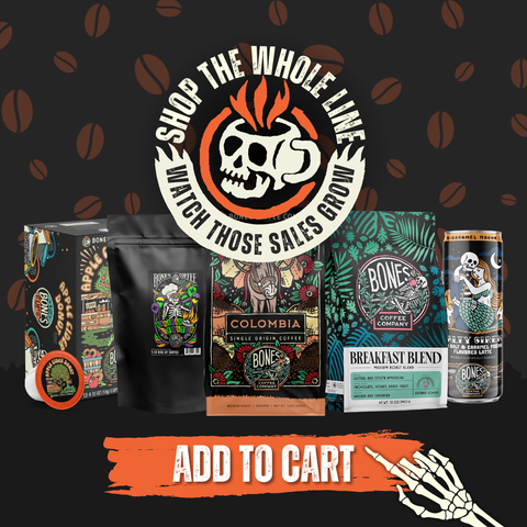 Bones Coffee Company - Wicked Rum Barrel-Aged Coffee | 12oz | Whole Bean