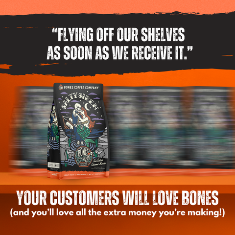 Bones Coffee Company - French Vanilla Flavored Coffee | 12oz | Whole Bean & Ground