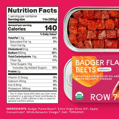 Row 7 - Badger Flame Beets Tin