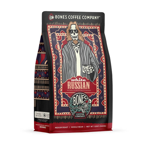 Bones Coffee Company - White Russian Flavored Coffee | 12oz | Whole Bean & Ground