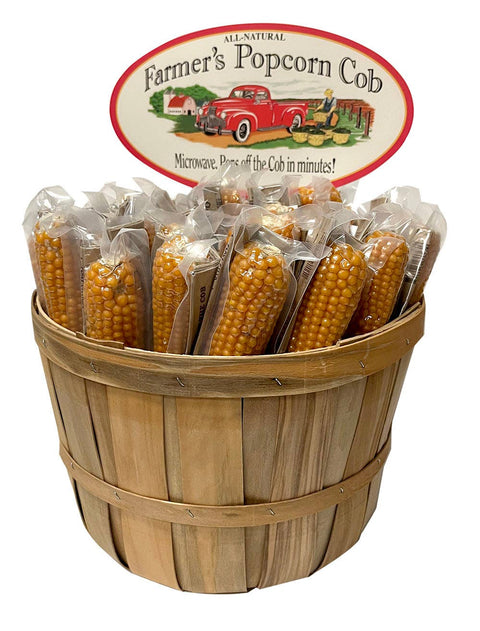 Sunflower Food Company - Farmer's Popcorn basket 48 units--Pops off the cob!!!!