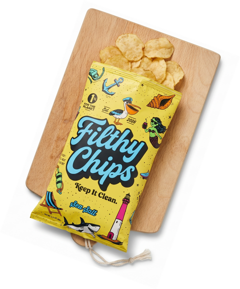 Filthy Chips - Sea Salt Avocado Oil Kettle Potato Chips - 2oz