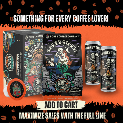 Bones Coffee Company - Breakfast Blend Coffee Pods | 12 Count | Flavored Coffee