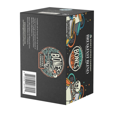Bones Coffee Company - Breakfast Blend Coffee Pods | 12 Count | Flavored Coffee
