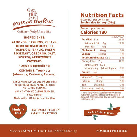 Nuts On The Run - Italian Herb Nuts