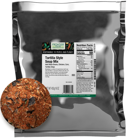 Frontier Co-op - Bulk Tortilla Style Soup Mix|Spanish Inspired Spice, Non GMO