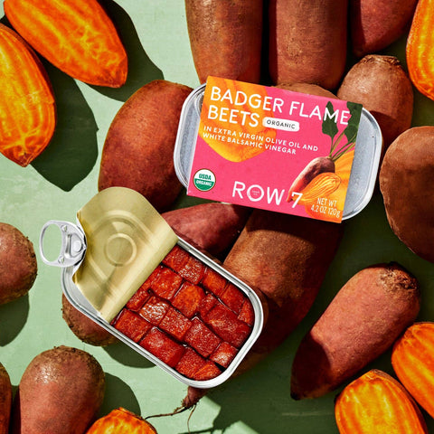 Row 7 - Badger Flame Beets Tin