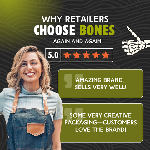 Bones Coffee Company - Better Brain Mushroom Coffee | Dark Roast | 10oz