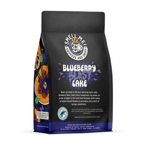 Bones Coffee Company - Blueberry Blast Cake Coffee | 12oz | Whole Bean & Ground