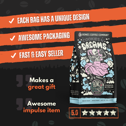 Bones Coffee Company - Blackberry Cobbler Coffee | 12oz | Whole Bean & Ground