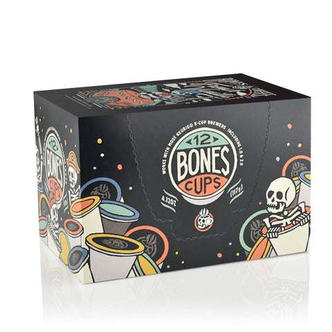 Bones Coffee Company - French Vanilla Coffee Pods | 12 Count | Flavored Coffee
