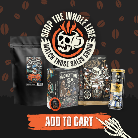 Bones Coffee Company - Frosted Pumpkin Roll Coffee | 12oz | Whole Bean & Ground
