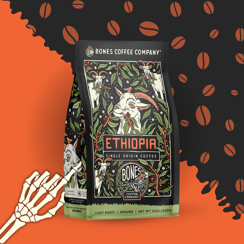Bones Coffee Company - Ethiopia Single-Origin Coffee | 12oz | Whole Bean & Ground