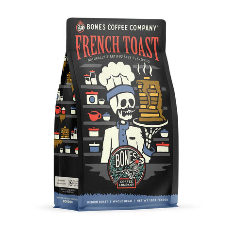Bones Coffee Company - French Toast Flavored Coffee | 12oz | Whole Bean & Ground