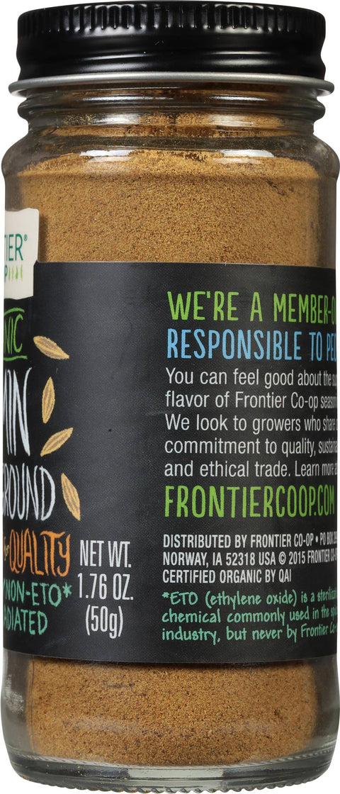 Frontier Co-op - Ground Cumin Seed, Organic, Kosher, Non Irradiated, 1.76 Oz