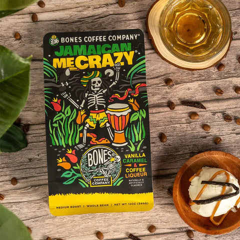 Bones Coffee Company - Jamaican Me Crazy® Coffee | 12oz | Whole Bean & Ground