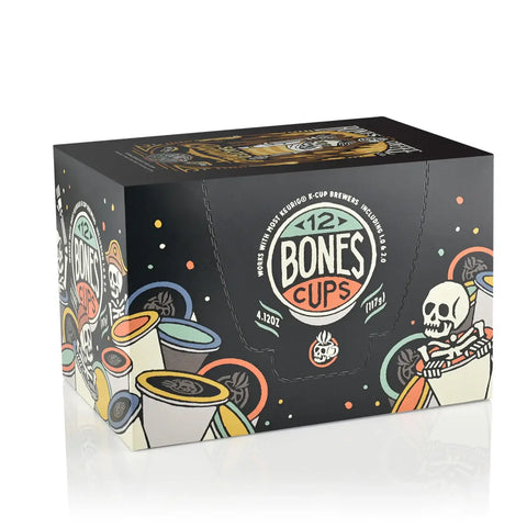 Bones Coffee Company - Salted Caramel Coffee Pods | 12 Count | Flavored Coffee
