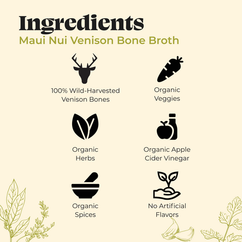 Kettle & Fire - Maui Nui Venison Bone Broth - 16.9 oz