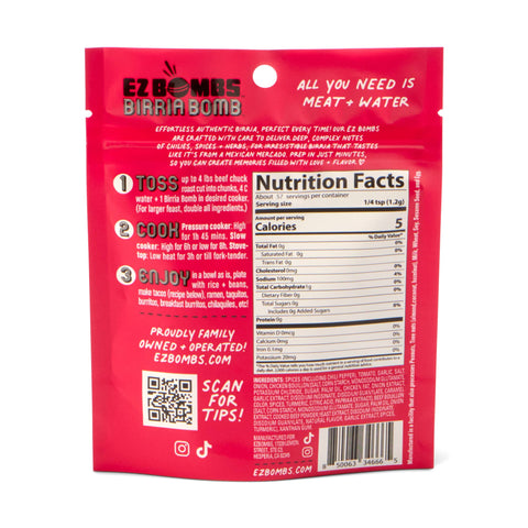 EZ Bombs - Birria Bomb Seasoning – Single Pack by EZ Bombs (24 Units/Ca
