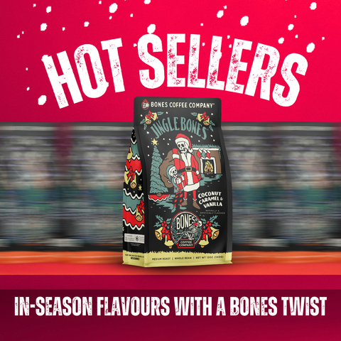 Bones Coffee Company - Jingle Bones Christmas Coffee | 12oz | Whole Bean & Ground