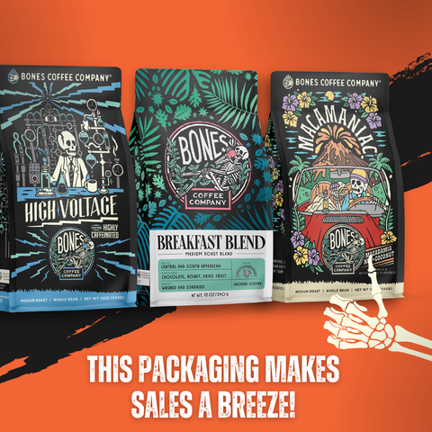 Bones Coffee Company - Holy Cannoli Flavored Coffee | 12oz | Whole Bean & Ground