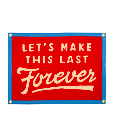Oxford Pennant - Let's Make This Last Forever Camp Flag • blink-182 x Oxford Pennant