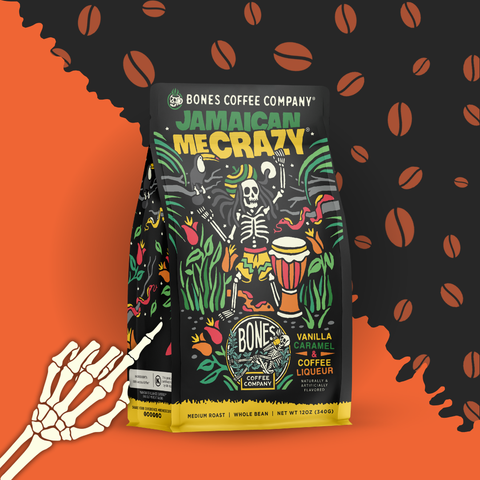 Bones Coffee Company - Jamaican Me Crazy® Coffee | 12oz | Whole Bean & Ground