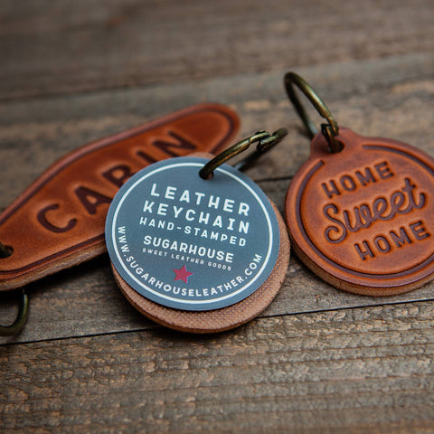 Sugarhouse Leather - Lake Leather Keychain Motel Style