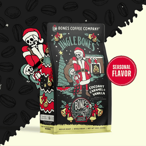 Bones Coffee Company - Jingle Bones Christmas Coffee | 12oz | Whole Bean & Ground