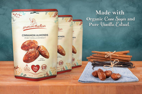 Nuts On The Run - Cinnamon Almonds with Pure Vanilla