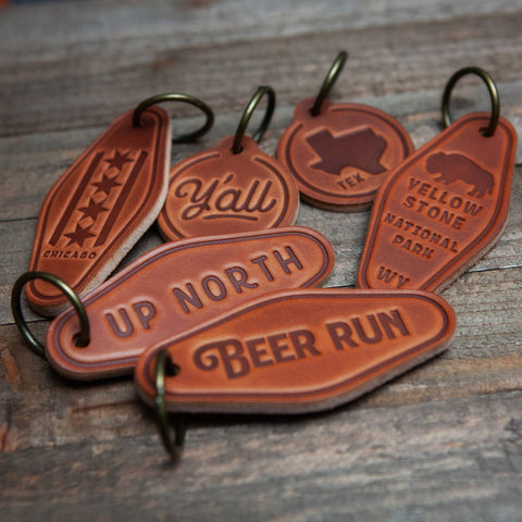 Sugarhouse Leather - Lake Leather Keychain Motel Style