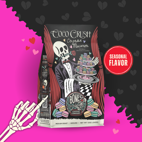 Bones Coffee Company - Coco Crush Flavored Coffee | Valentine's Day | Galentine's