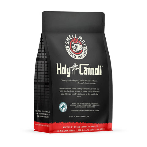 Bones Coffee Company - Holy Cannoli Flavored Coffee | 12oz | Whole Bean & Ground