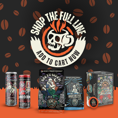 Bones Coffee Company - Holy Cannoli Cold Brew Latte | 12-Pack | Iced Canned Coffee